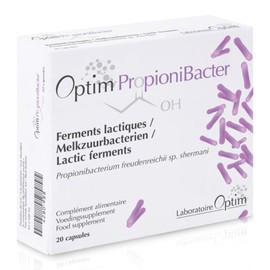 OPTIM Propionibacter Lactic Acid Bacteria Propionibacterium - 20 Capsules | Propionic Acid Propionate Effect Intestinal Bacteria Probiotics Capsules for Intestinal Flora Building Intestinal Treatment