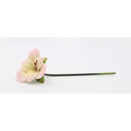 Cosmos Gifts Fine Porcelain Stargazer Lily Flower with Metal Stem Garden Stake, 8"
