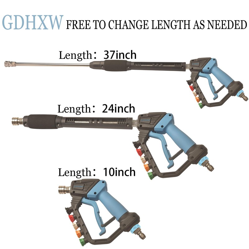GDHXW Adjustable High Power Pressure Washer Gun with Swivel,with 2