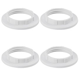 DiCUNO Lamp Shade Reducer Ring E14, Lamp Holder Twist Lock Socket Replacement Ring, Lampshade Ring Converter, Small Screw Lamp Shades White, 4 Pieces