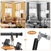 TONIAL Corner Window Curtain Rods, 36-72 Inch Center Rod for
