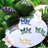 Bonuci 8 Pairs Butterfly Earrings for Women Rhinestone Cute Earrings