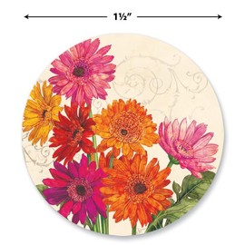 Current Full Bloom Seals - Set of 24 Envelope Seals, 1 1/2 Inch Diameter