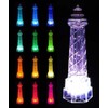Solaration 1028 Solar Powered Lighthouse Garden Stake Light for Outdoor