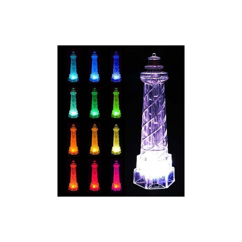 Solaration 1028 Solar Powered Lighthouse Garden Stake Light for Outdoor