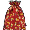 Drawstring Bag, Lined, Japanese Pattern, Shiba Inu Pattern x Arabesque,