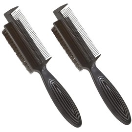 Baluue 5sets Small Hair Brush Teasing Comb Double-sided Brush for Women Slick Back Hair Styling Tool Barber Hair Brush for Men 2pcs*5