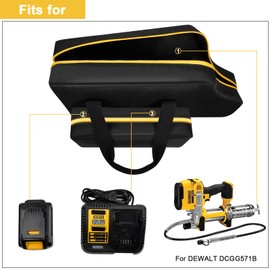 Tanmqin Case Compatible with Dewalt DCGG571M1/ DCGG571B 20V Max Grease Gun kit, Bare Tool Portable Carrying Storage Organizer with Accessories Pocket (Bag Only)