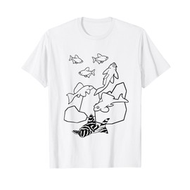Color In Plecos Zebra Plecostomus Tetras Fish Coloring T-Shirt