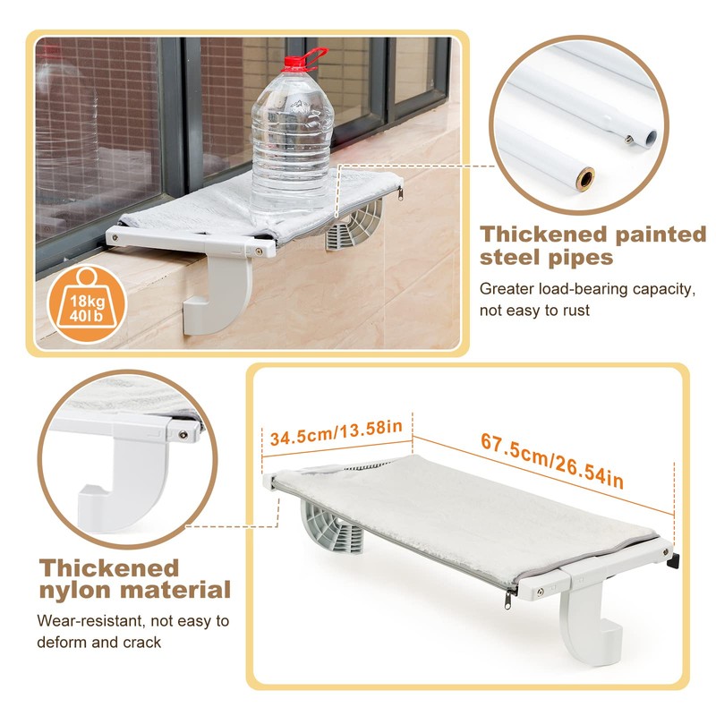 Sunhoo Cat Window Perch Hammock Kitty Bed for Windowsill Bedside