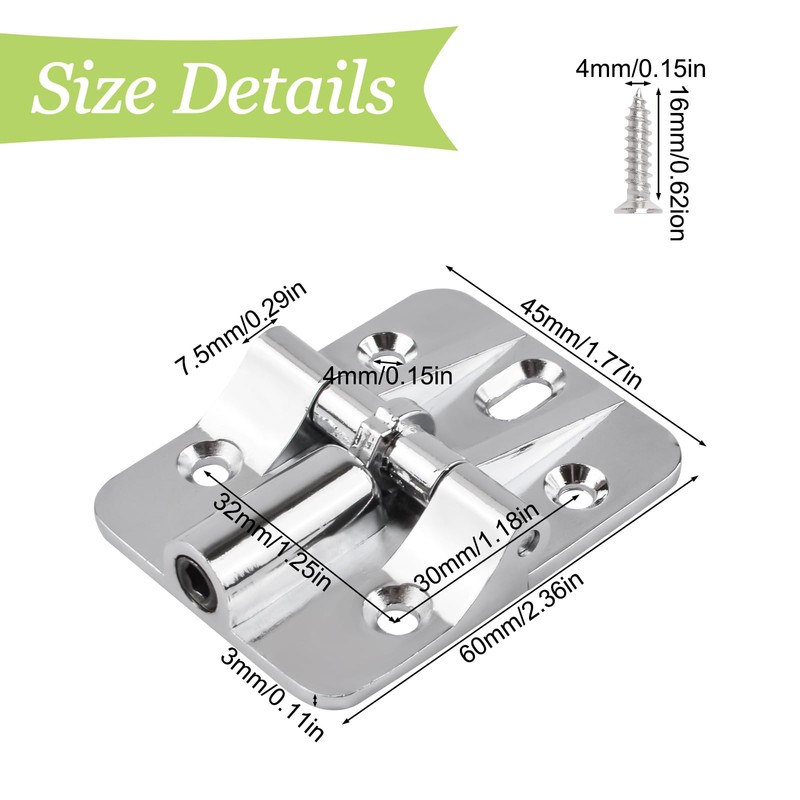 UFURMATE Position Control Hinge, 2PCS Zinc Alloy Wardrobe Door Hinge