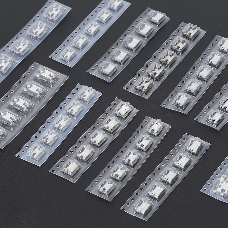 Shanrya Micro USB Connector, 60pcs Micro USB USB Mini for