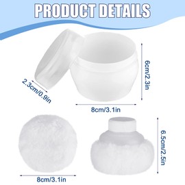 2 piezas de contenedor de polvo corporal después del baño de bebé caja de polvo esponjosa para el cuidado del cuerpo del bebé caja de polvo cosmético baño polvo contenedor Puff con un mango grande caja de polvo para viaje en casa