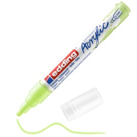 edding 5100 Acrylic Marker Medium - Pastel-Green - 1 Waterproof Acrylic Paint Marker - Round Nib 2-3mm - Acrylic Paint Pen for Drawing on Canvas, Art Paper and Wood - Acrylic Markers for Pebbles