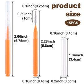 CustomyLife 15pcs Shower Head Cleaner Picks, 0.1inch Small Gap Hole Anti Clogging Showerhead Cleaner Tool Orange Shower Nozzle Cleaning Brush Nozzle for Household Bathroom Crevices