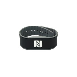 NFC Armband | NXP NTAG 216 | 924 Byte | schwarz/grau | verstellbar
