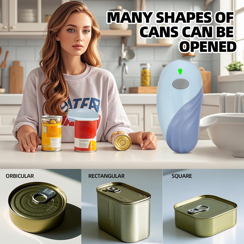 Kangheshun Rechargeable Auto Electric Can OpenerTouch Side Cut Opener Open