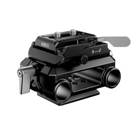 Sirui 15mm Rail Support System with Quick Release Plate, Camera Baseplate with Dual 15mm Rod Clamps for Tripod, Shoulder Rig, Follow Focus, AM-QA-LR
