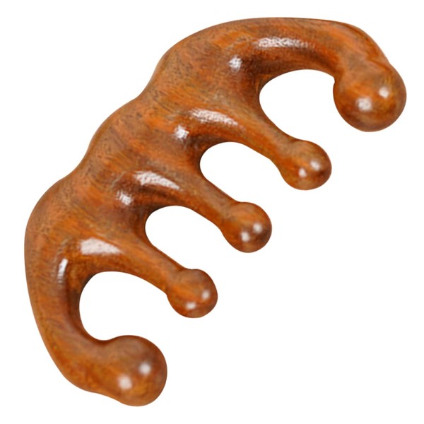 BIUDECO Natural Wood Wide Tooth Comb for Scalp Massage and