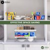 2 Pack Expandable Kitchen Wrap Organizer Rack, Height & Width