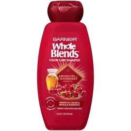 Garnier, Whole Blends Shampoo with Color Care fl. oz., Argan Oil & Cranberry Extracts, Argan Oil/Cranberry, 12.5 Fl Oz