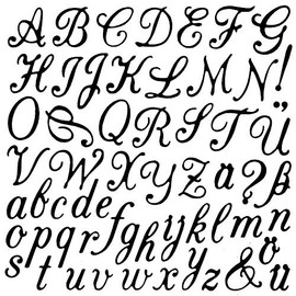 Cutting Stencils, Letters & Punctuation, Pack of 61