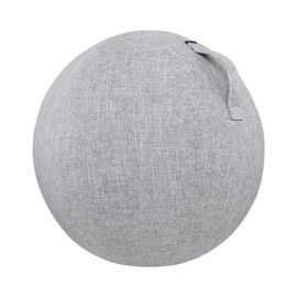 Yoga Ball Cover, Exercise Ball Yoga Ball Protective Cover Skin Friendly Cotton Linen Cover (55cm Grey)