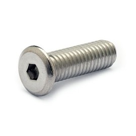 Stainless Steel/Fabric [Ultra Low Head] Hex Hole Slim Head Small Screw (Full Thread) M6 x 20 (Pack of 3)