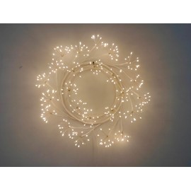 24in LED Christmas Wreath White Indoor Hanging Holiday Decor