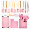 19-Piece Kitchen Cooking Utensil and Knife Set – Stylish Silicone