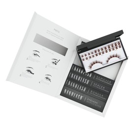 Set for Cluster Eyelashes for DIY Eyelash Extension at Home Nanolash - Complete Set for Eyelash Extension at House, 36 Eyelash Segments (Brown, Harmony)