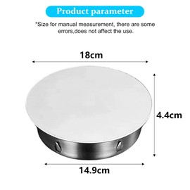 Chimney Hole Cover Chimney Cover: Diameter 150 mm Stainless Steel Stove Pipe Blind Cap, Pipe Cover Cap, Flue Pipe Cover, Stove Pipe Capsule Wall Lining Cover, Stove Hole Cover for 160 Stove Pipes