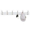 ROOREVO Wall Mounted Coat Rack 24 Inches with 6 Hooks