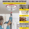 Adjustable Hole Saw Cutter Kit with 1-5/8\" 11-13/16\" (40-300mm) Recessed