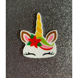 5pc Reindeer, Planar Flatback, Cabochon, Christmas Party, Bow Center, Unicorn