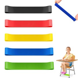 5 PCS Chair Bands, Chair Bands for Kids with Fidgety Feet, Aids for Kids, Stretchy Chair Band for Kids, Colorful Chair Fidget Bands Flexible Seating Straps for Kids Bouncy Stress Bands