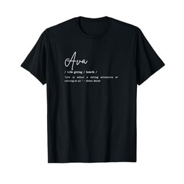 Ava Name Meaning with Quote Helen Keller Gift T-Shirt