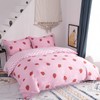 Morbuy Double Duvet Cover Set Girls Strawberry Bedding Set 3PCS,