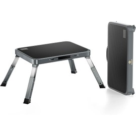 Height-Adjustable Step Stool with Anti-Slip Platform, Folding Step Stools for Adults and Kids, Portable and Space-Saving Step Ladder for Kitchen, Home, Office, Rv (300 lbs)