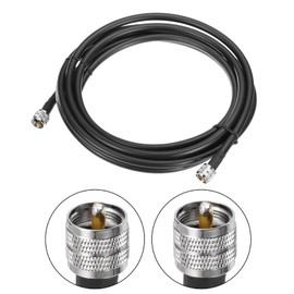 sourcing map UHF Male PL-259 to UHF Male PL-259 Low Loss RG213 Coax Jumper Cable 2.5m/8.2ft