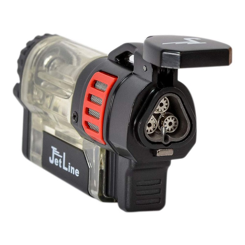 Jetline Diego Triple Torch- Cigar Lighter - Red - with