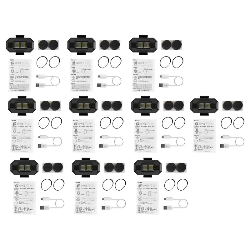 10pcs LED Strobe Light 7 Colors High Brightness Wireless Warning