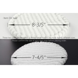 LTWHOME 7.8 Inch Scrubby Mop Cleaning Pads Replacement for Bissell Spinwave 2039 Series 2039A 2124 2052E(Pack of 6)