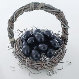 BestPysanky 24 Matte Blackboard Plastic Easter Eggs, Each 2.25 Inches