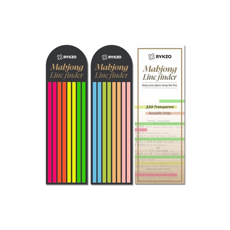 Mahjong Line Reader 320 PCS – Sticky Highlighter Strips to
