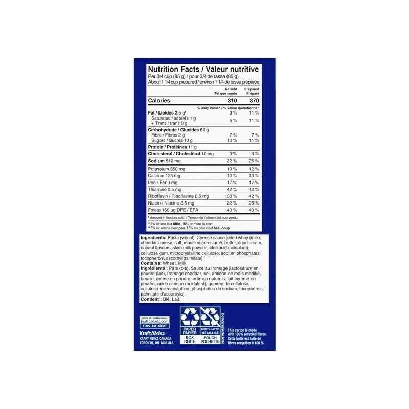 Kraft 6 Boxes of KD Kraft Dinner White Cheddar Macaroni