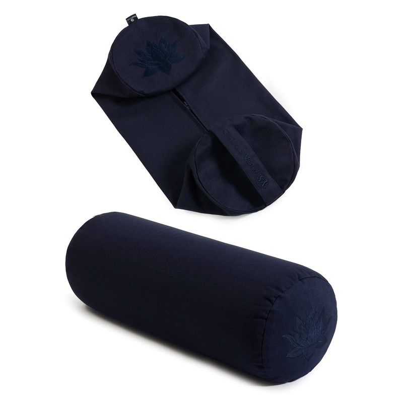 Yoga Studio Organic Cotton Bolster with Handle and Zip -