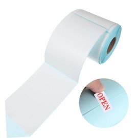 Operitacx 1 Rolle Drei Proof-Thermopapier Etiketten selbstklebendes Aufkleber-Etikett benutzerdefinierte Tags leer Essen Name Preisschild Etikett für Thermodrucker klein Barcode-Papier Weiß