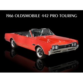 1966 Oldsmobile 442 Convertible  in Red New Metal Sign: 12 x 16" & Free Shipping