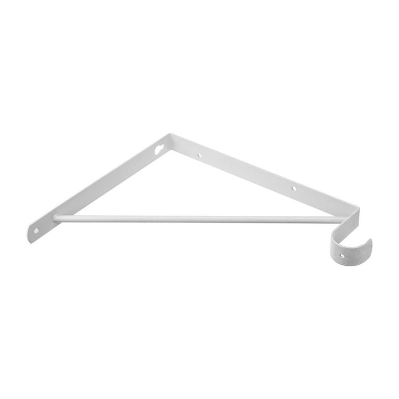 Dewell 2 Pcs Shelf and Rod Brackets, Wall Mounted Shelf